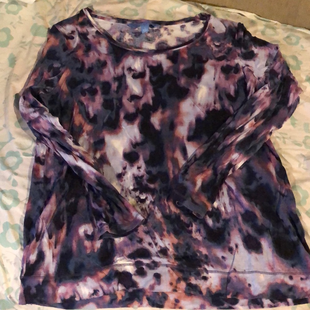 Simply Vera Long Sleeve “Tie-dyed”  Shirt